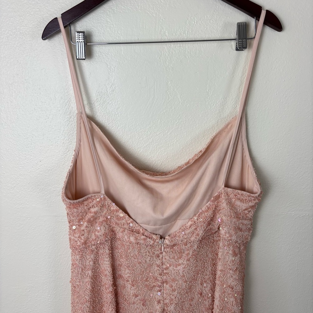 NWOT Anthropologie Forever That Girl Dunne Beaded Midi Dress Blush Pink Size 14 - Picture 5 of 9